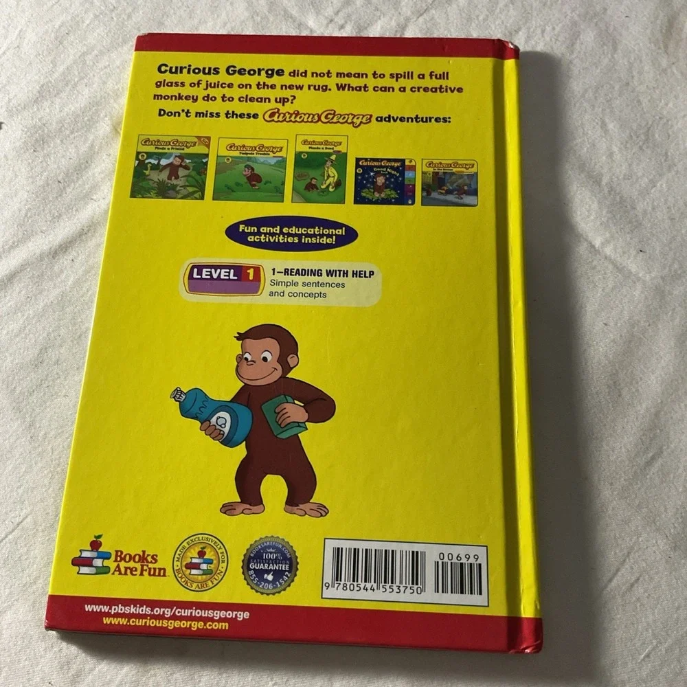 Curious George 5 Reader Book Lot Children's Level 1 Hardcover Readers